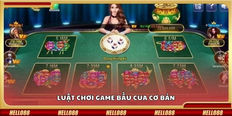 Luật chơi game bầu cua cơ bản