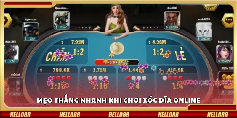 Mẹo thắng nhanh khi chơi xóc đĩa online