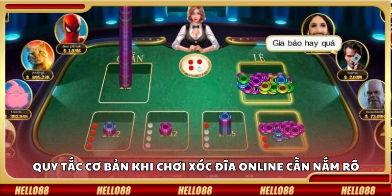 Quy tắc cơ bản khi chơi xóc đĩa online