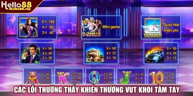 Các lỗi thường thấy khiến thưởng vụt khỏi tầm tay