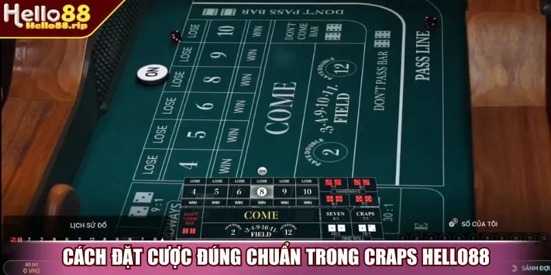 Cách đặt cược đúng chuẩn trong craps Hello88
